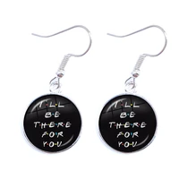 american tv show friends drop earrings ill be there for you print jewelry for best friend jewelry women girls fun gift