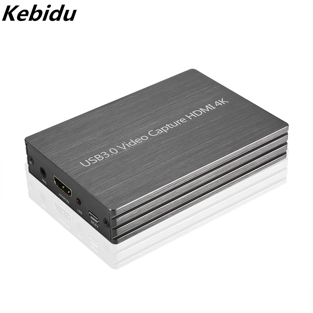 

Dongle 1080P 60fps HD Video Recorder 4K USB 3.0 Video Capture Card Grabber for OBS Capturing Gaming Live Streaming