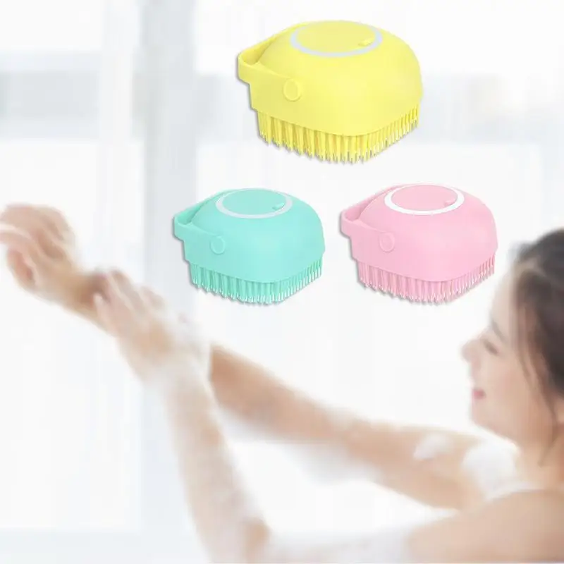 

Bath Brush With Hook Soft Silicone Baby Showers Cleaning Mud Dirt Remover Massage Back Scrub Showers Bubble Non-toxic Brushes
