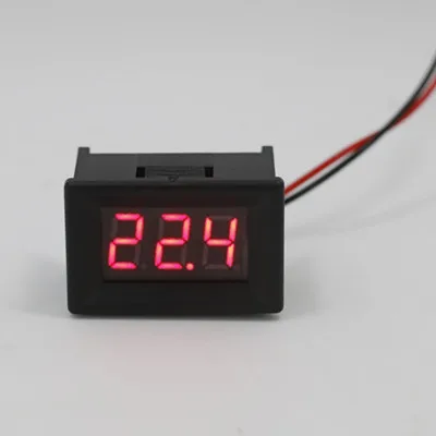 Red 1 шт. Мини цифровой вольтметр постоянного тока 2,4 В до 30V 2-проводной Мини светодиодный Дисплей Напряжение измерительный прибор для тестирования автомобиля Мотоциклетные батареи автомобиля - Цвет: Red