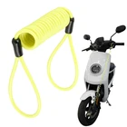 1 шт. 150 см велосипед Скутер мотоцикл дисковый Замок Напоминание Катушка Кабель велосипед безопасность весенний напоминающий кабель желтый
