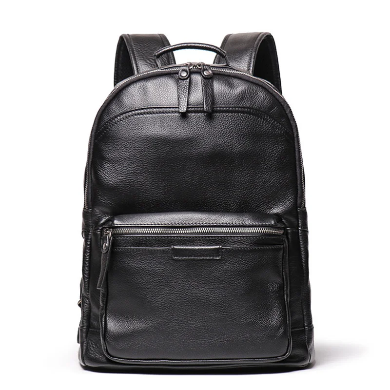 

Highend Coffee Black Brown Vegatable Tenned Full Grain Genuine Leather 15.6'' Laptop Women Men Backpack Travel Bag