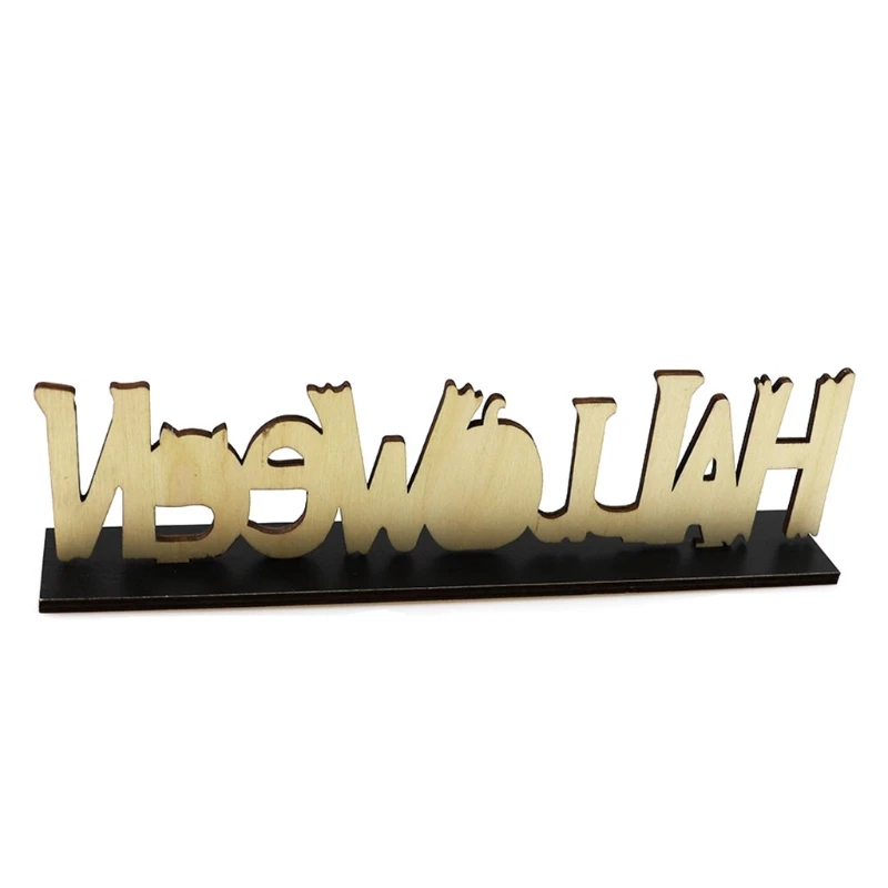 Хэллоуин буквы деревянный стол украшение мультфильм Тыква табличка фон