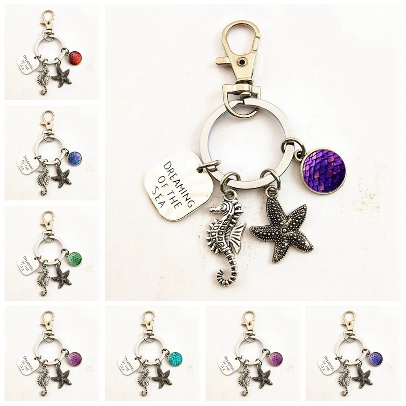 Мода красота Русалка мечты о море письмо сплав Морская звезда Подвеска в виде