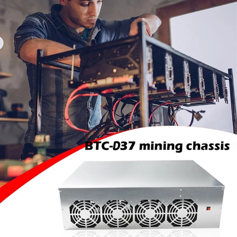 

Miner Case Set BTC-D37 BTC S37 T37 Chassis Motherboard 8 Slots DDR SSD Mining Machine System With 4 Fans for Mining ETH Ethereum