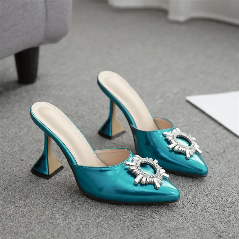 2020 летние роскошные элегантные женские Гламурные туфли с украшением в виде