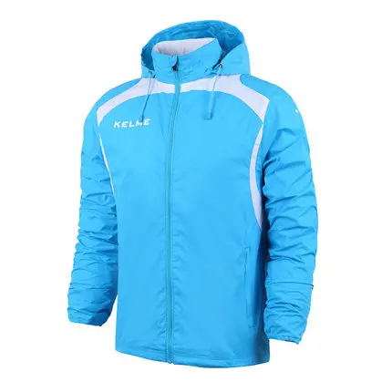 KELME, Спортивная Мужская Детская футбольная майка, куртка для бега, тренировочная куртка для упражнений, ветрозащитная одежда, пальто K15S605 - Цвет: Moon Blue