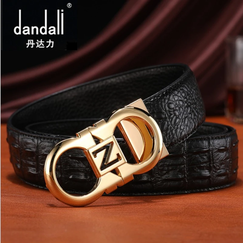 Fashion New Luxury Brand Designer Leather Men Belt Top Quality Genuine Luxury Leather Belts Strap Automatic Buckle Business Belt