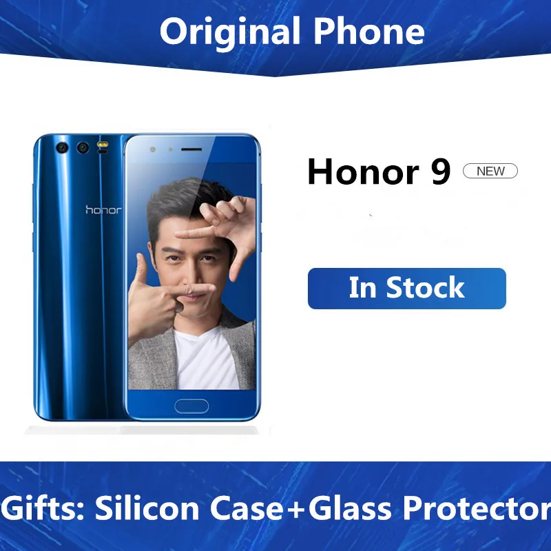Глобальная прошивка Honor 9 3D изогнутое стекло OTA обновление LTE смартфон Восьмиядерный 2,3 ГГц 5,1 дюймов 1920*1080 быстрое зарядное устройство NFC