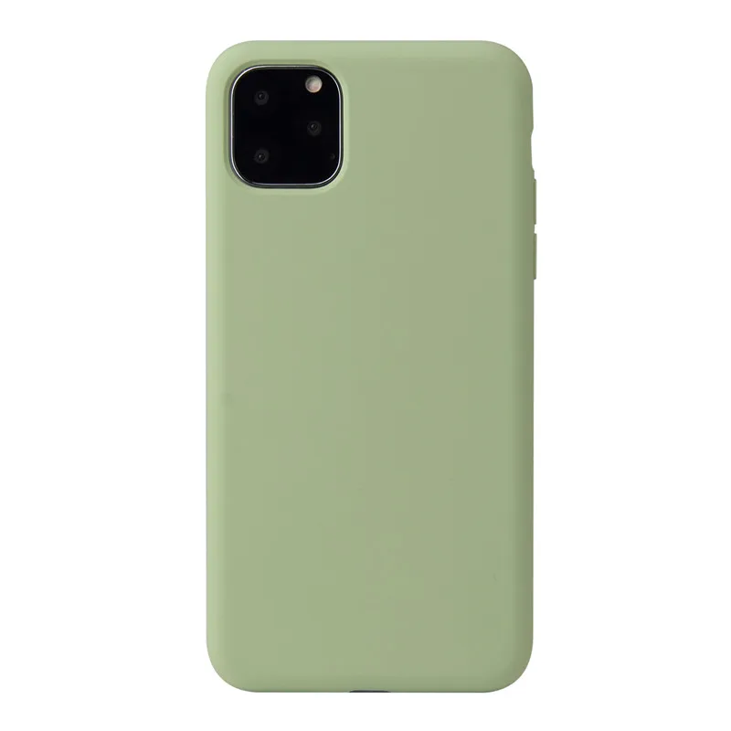 1:1 официальный Стильный силиконовый чехол для iphone 11 чехол 360 градусов полное покрытие для iphone 11 Pro Max новые чехлы - Цвет: mint green