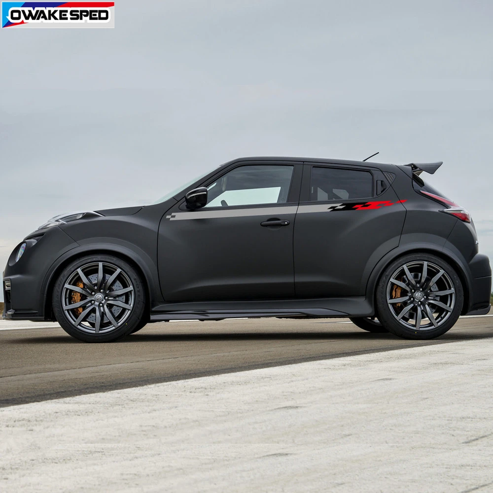 Для Nissan Juke Nismo Racing решетчатые полосы автомобильные линии талии наклейка
