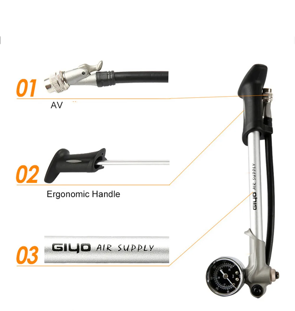 Велосипедный насос высокого нагнетатель давления воздушный для велосипеда