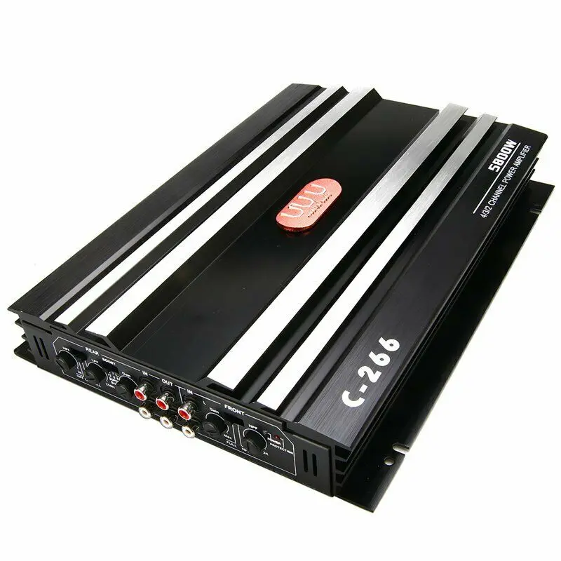 12V 5800W 4 канальный автомобильный усилитель Динамик Мощность аудио усилители