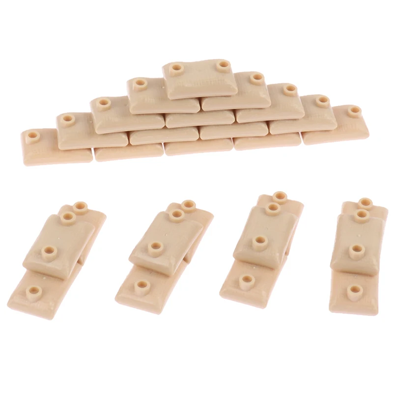 

30pcs DIY Military Sandbag Scene Parts Compatible For WW2 Soldier Figures Weapon Building Blocks Toys For Children