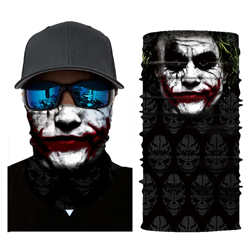 Harley Quinn Joker Sun Windproof Seamless Magic Scarf Skull Bicycle Headwear Neck Gaiter Bandanas Hiking Cycling Mask |
