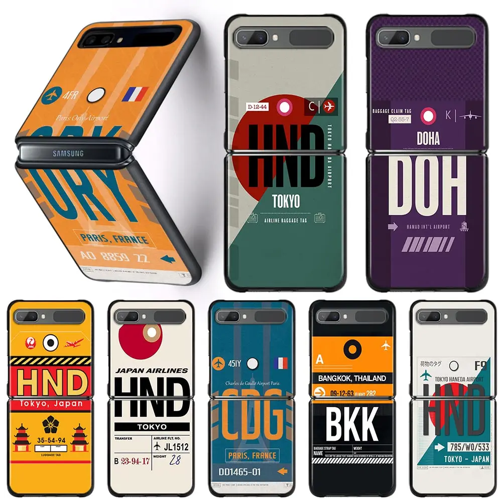 

Simple Ticket label Phone Case For Samsung Galaxy Z Flip3 5G Hard PC Fundas For Samsung Z Flip 3 5G z Flip Capa