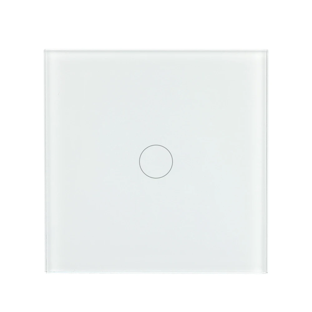 2021 most ideal EU style fashion wall light switch high quality touch single live line tough glass with backlight | Обустройство дома