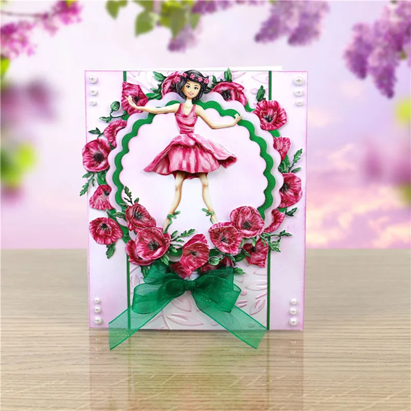 Цветы Листья лозы металлический Трафаретный вырубной Штамп для DIY Скрапбукинг