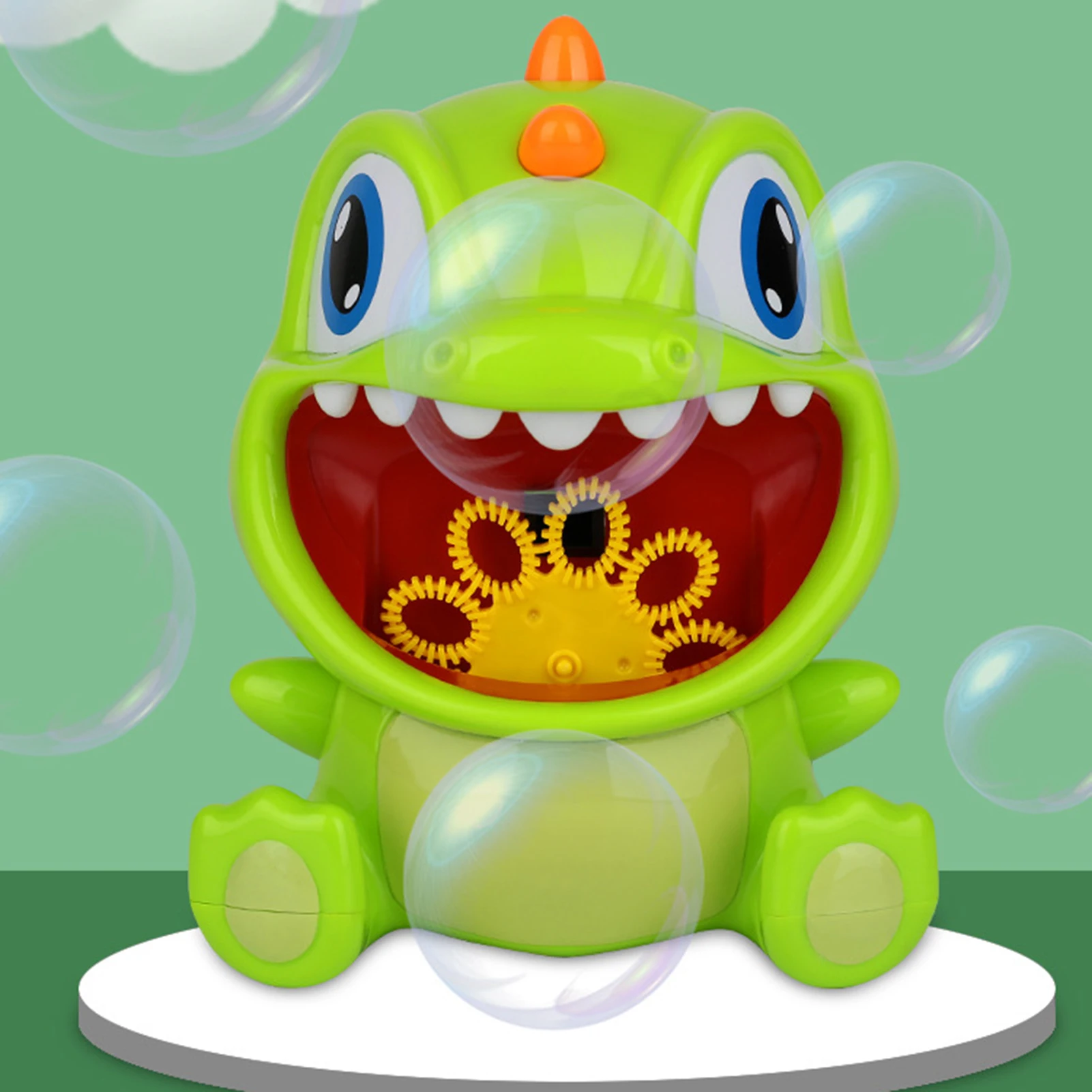 

Детская Автоматическая пузырчатая пушка-динозавр Гатлинга, игрушки, летняя машина для мыльных пузырей воды, электрическая пузырчатая маши...