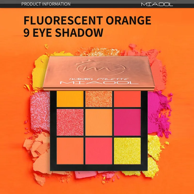 9 цветов светящиеся флуоресцентные блестки палитра теней для век мерцающие яркие