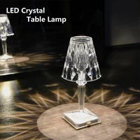 led desk lamp usb bedside crystal light touch switch bedroom dining living room atmosphere decoration acrylic table lamps