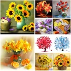 5D алмазная живопись Нарцисс Подсолнух Набор для вышивки крестиком Сделай Сам Мозаика Искусство картина Стразы Алмазная вышивка украшение