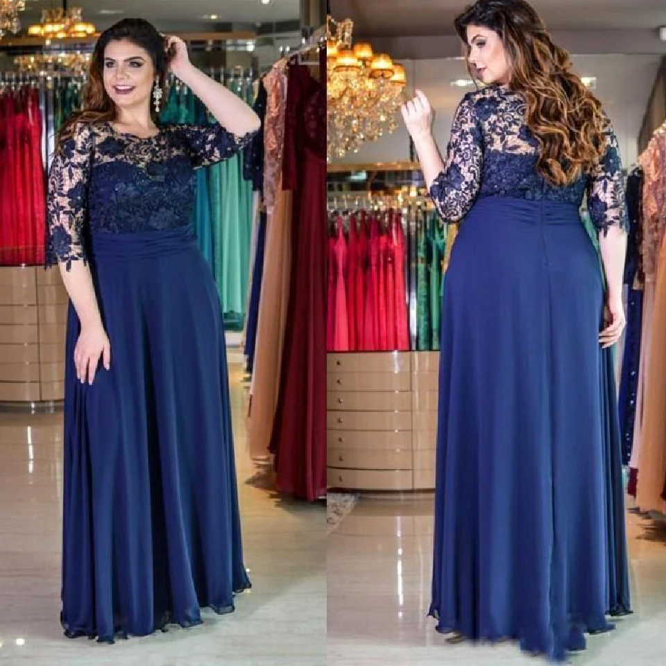 Женское вечернее платье большого размера для матери невесты кружевное с