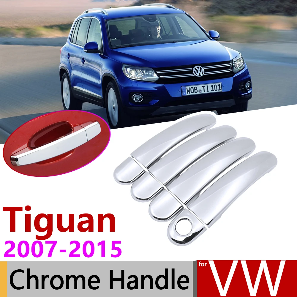 Для Volkswagen VW Tiguan 2007 ~ 2015 хромированные дверные ручки крышки автомобиля аксессуары