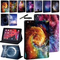 pu leather tablet stand cover case for apple ipad 5678th mini 12345 ipad 234 space printing series protective cover