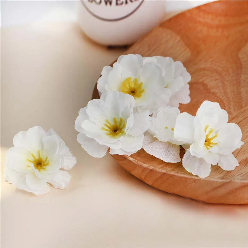 100 шт. 5 см шелковые цветки персика искусственные цветы для венка волос|fabric
