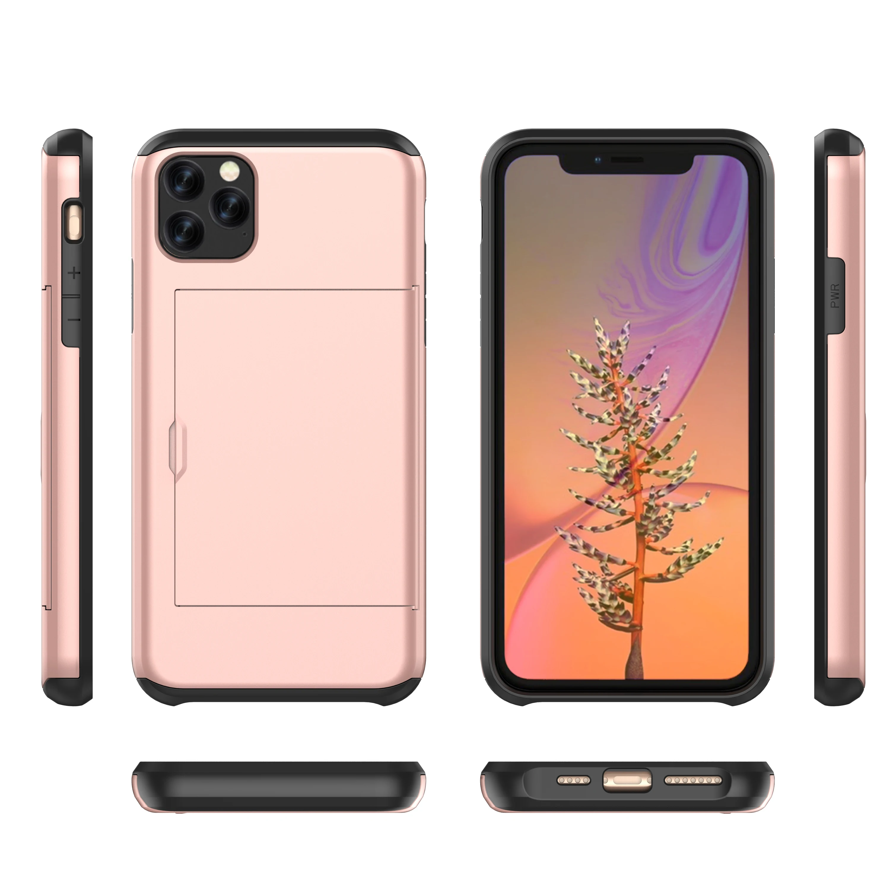 for iphone 11 pro max cover uyfrate hybrid card slot holder armor case for iphone 11 pro max 11 6 1 xs max xr x 8 7 6 plus 5 se free global shipping