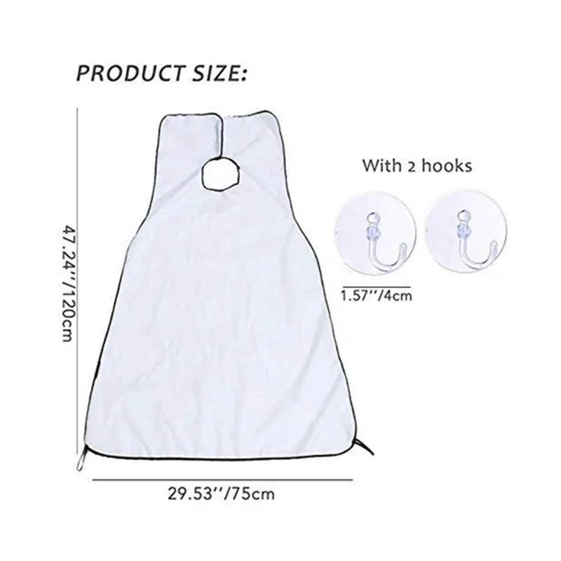 

Man Bathroom Apron Male Beard Apron Razor Holder Hair Shave Beard Catcher Waterproof Floral Cloth Household Cleaning Protector