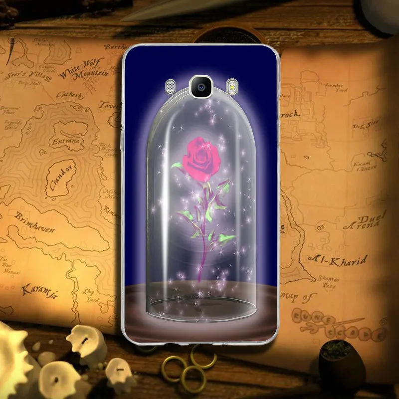 Красота девушка и зверь принцессы с рисунком розы для девочек Чехлы samsung Galaxy Note