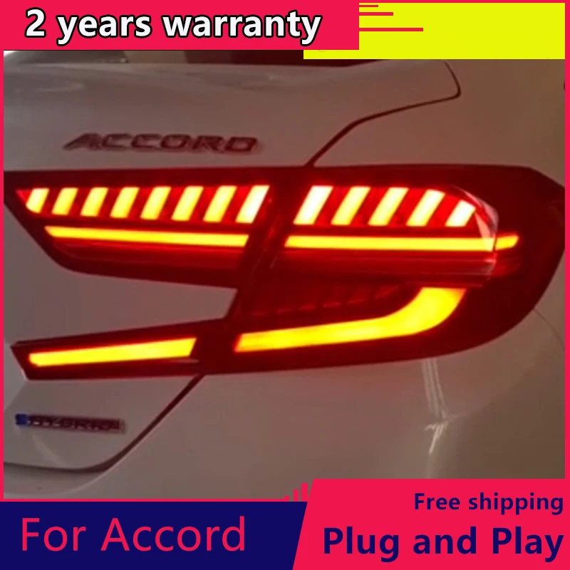 

Коврик для автомобиля Honda Accord хвост светильник s 2018 Новый Accord 10th светодиодный фонарь светильник светодиодный задний фонарь светодиодный DRL + ...
