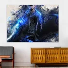 Постер Sung Jin Woo с аниме, Соло, выравнивание манга, Картина на холсте, мультяшная живопись, Настенная картина для гостиной, Декор, хороший подарок