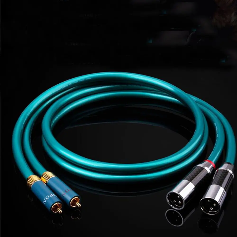 Кабель Hi Fi ортофон 8N OCC 2RCA к 2XLR end RCA папа XLR CD VCD аудиокабель 2 Rca Xlr|Кабели VGA| |
