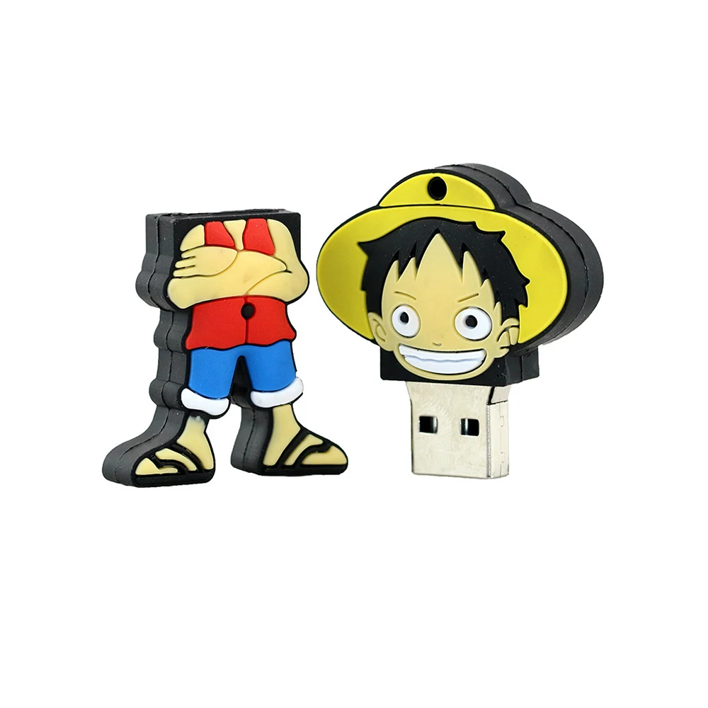 Флеш-накопитель, одна штука, 64 ГБ, USB флеш-накопитель, 128 ГБ, USB 2,0, мультфильм, Луффи Зоро, 16 ГБ, флеш-накопитель, 32 ГБ, флешка, 8 ГБ, карта памяти, диск
