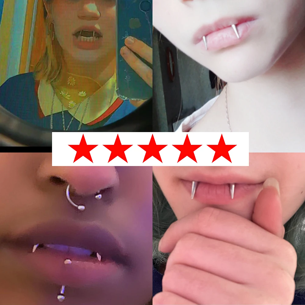 

Fashion Goth Lips Ring Stainless Steel BCR Septum Piercing In mouth Ring Puncture Earrings Hoop Nose Ring Body Piercing Jewelry