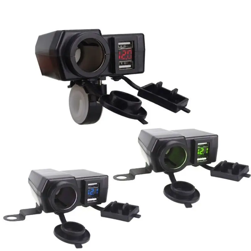 Мотоцикл 12V двойной USB порт питания Скутер ATV зарядное устройство адаптер