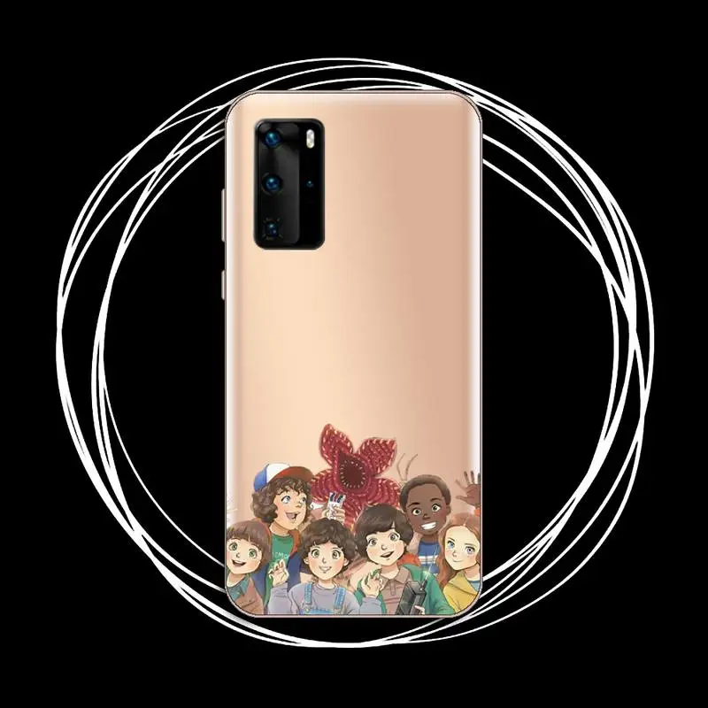 

Stranger things Phone Case Transparent for Huawei P20 P30 P40 honor 8 10i P smart 2019 Samsung A71 A21S S10 20 plus