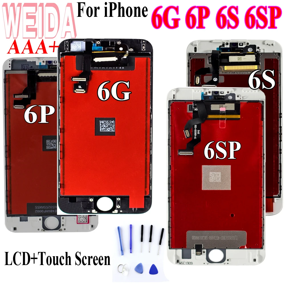 ЖК дисплей WEIDA для iPhone 6 6S P Plus экран с дигитайзером в сборе iphone Plus|Экраны мобильных