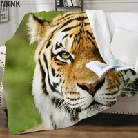 nknk brank tiger blanket animal plush throw blanket plant thin quilt psychedelic bedspread for bed sherpa blanket new premium