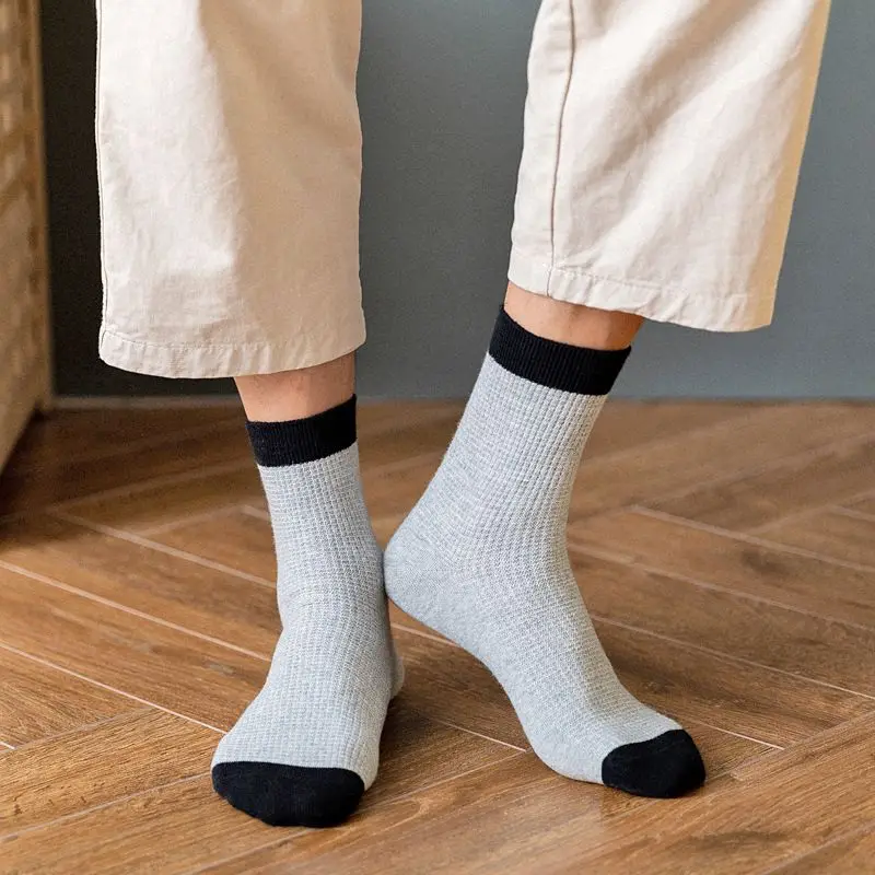 Носки мужские хлопковые компрессионные деловые длинные в стиле Харадзюку носки - Фото №1