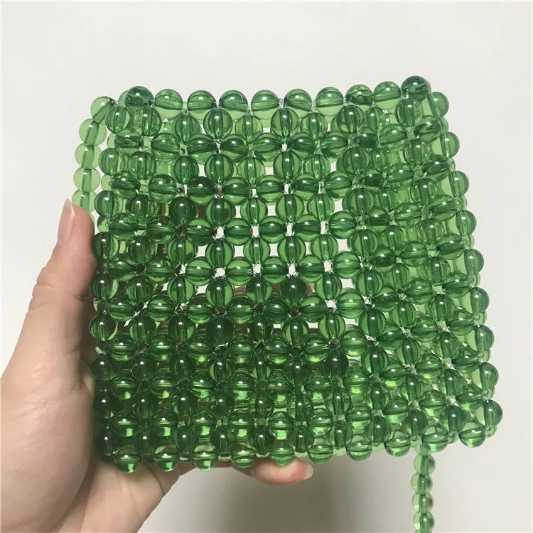 2020 ручная работа прозрачная сумка из бисера Женская тканая мини-сумка для