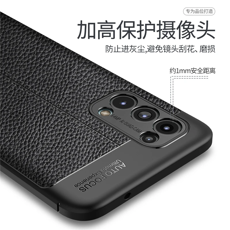 Funda de cuero de lujo para Oppo, carcasa de silicona suave a prueba de golpes, TPU, parachoques trasero, Reno 5 K, para Oppo Reno 5 K-2