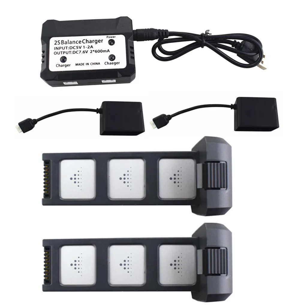 

2 шт 7,4 V 2800mah литиевая батарея с 2 в 1 зарядным устройством для MJX Bugs 4W B4W D88 EX3 HS550 аксессуар литиевая батарея