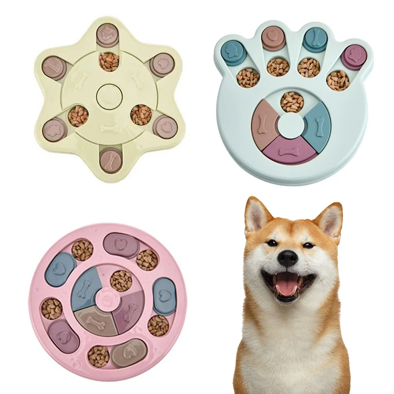 

Pet Медленный Еда чаша для малых и средних собак Кормление щенка распределяя обучающий диск доска для гурманов проигрыватель интерактивные ...