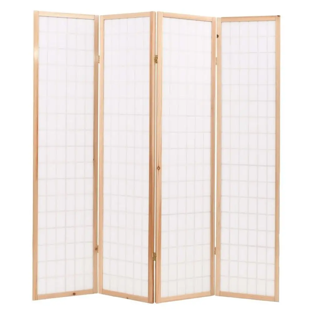 

[Товары в США] Складной 4-х панельный разделитель комнаты в японском стиле 63x66,9 дюймов натуральный