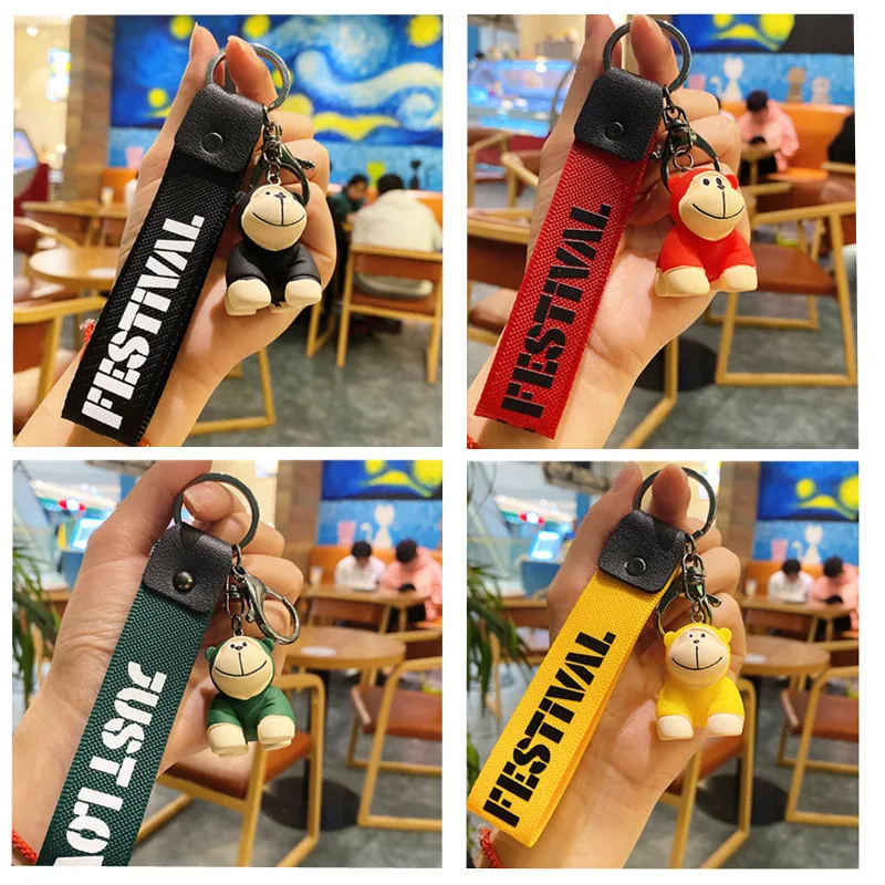 

Creative Cartoon Gorilla Key Chain Cute Couple Men And Women Car Monkey Pendant Key Chain Bag Accessories Small Gifts Wholesale
