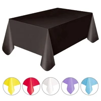 5pcs solid color pe disposable party hotel event wedding catering tablecloth